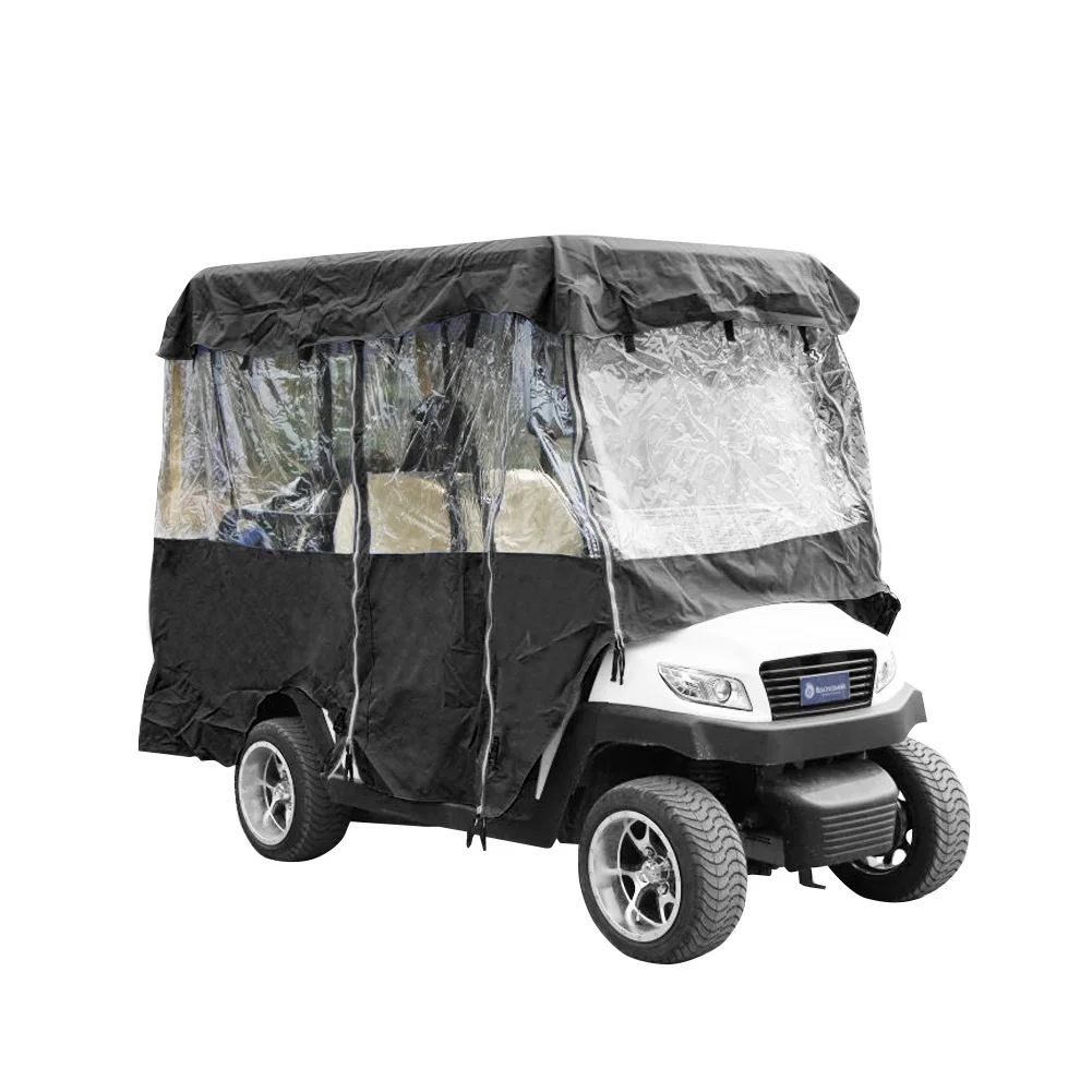 Classic Accessories Universal Windshield Golf Cart Rain Enclosure Cover With Zippered Entry And