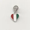 Factory Hot selling Alloy Italy Flag Charm Beads for Girl
