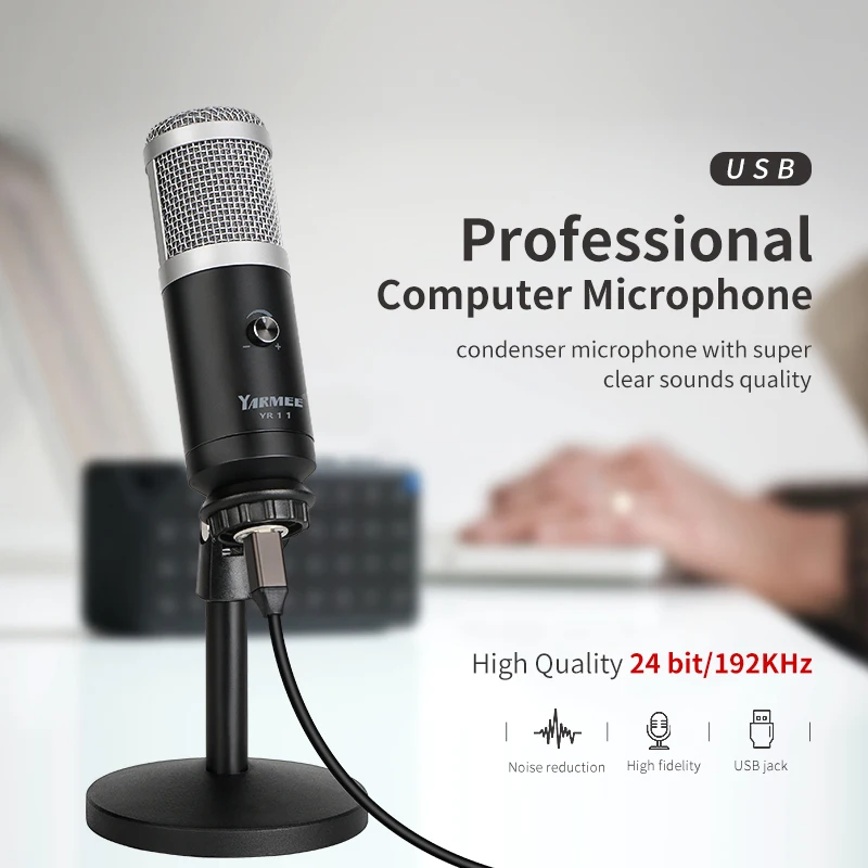 

OEM Professional Metal Voice Recording USB Condenser Studio Microphone
