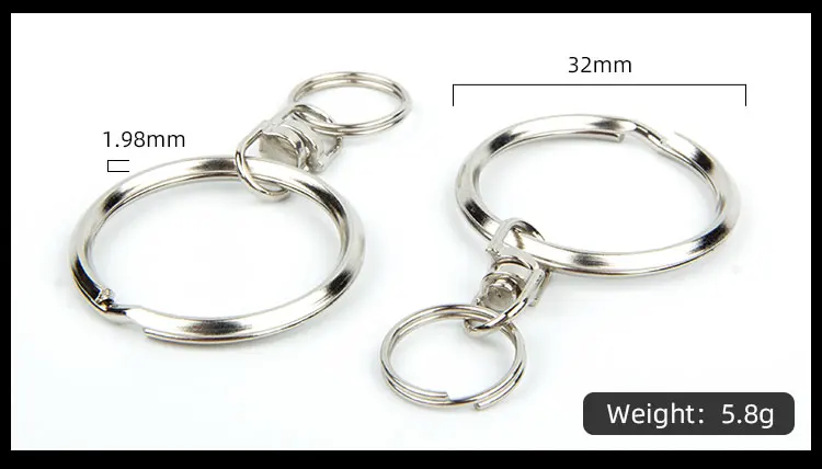 Oem Odm Figure 8 Split Key Ring 8 Shaped Polished Silver Keyring - Buy ...