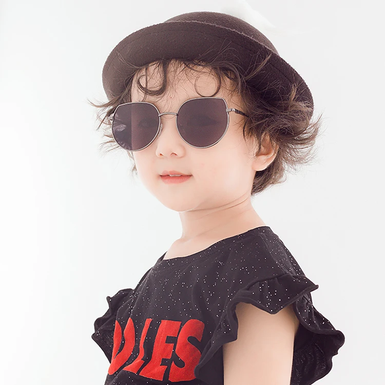 

Fashion Style Children Sun Glasses Uv400 Metal Frame Vintage Cat Eye Kids Sunglasses