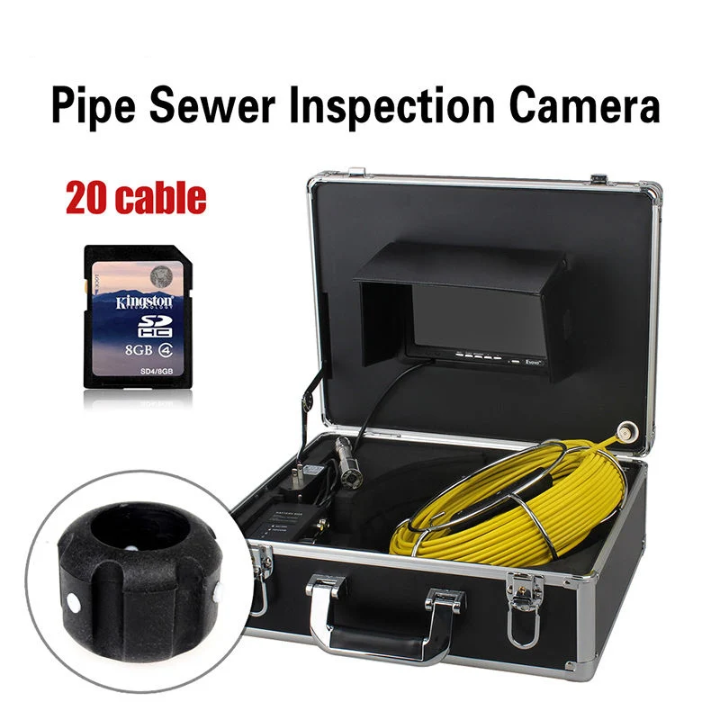 Mini dual camera for pipe/tunnel/cave inspection detector
