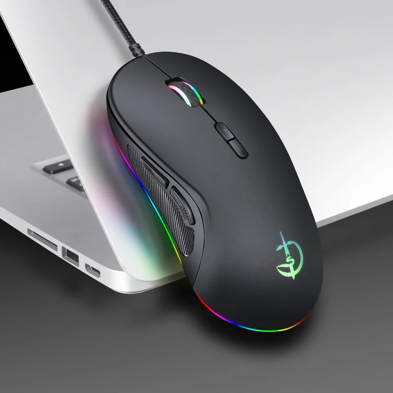 

Dual Sensor RGB Luminous game Mouse mechanical mouse for PlayerUnknown's Battle grounds macro CF No rear seatlol