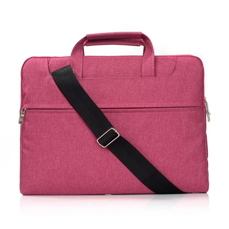 

High Quality Bright Durable For 13.3 inch Tablets Portable One Shoulder Handheld Zipper 13.3 inch Laptop Bags(Magenta)