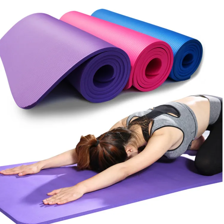 

Wholesale 10mm lengthened NBR yoga mats widened Yoga mat multifunctional sports fitness non-slip yoga Mat