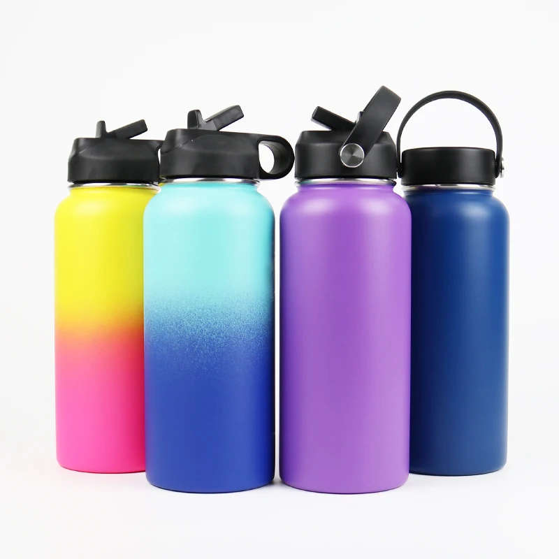 

Wholesale Vacuum Flask Insulated Stainless Steel 32/40oz Growler Thermos Bottle 304s with powder coated, Customized color
