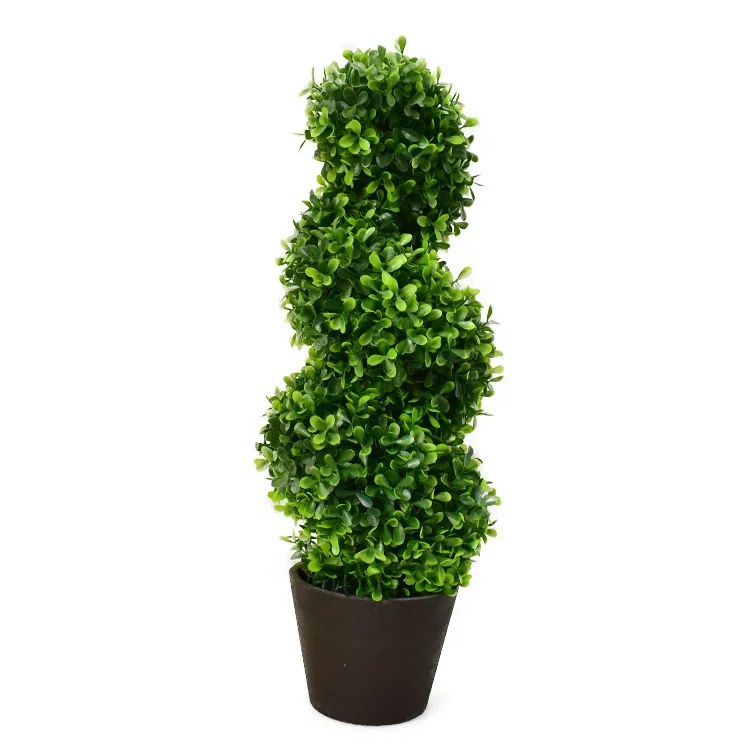 

Indoor Outdoor Decoration Potted plants Artificial Boxwood Spiral Topiary Tree