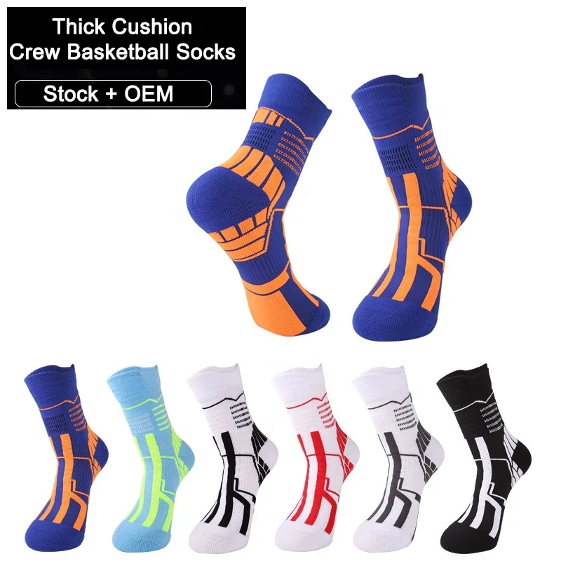 

Quentin Dropshipping Wholesale Mens Custom Logo Running Tennnis Non Slip Embroidery Terry Knitting Golf Sport Basketball Socks