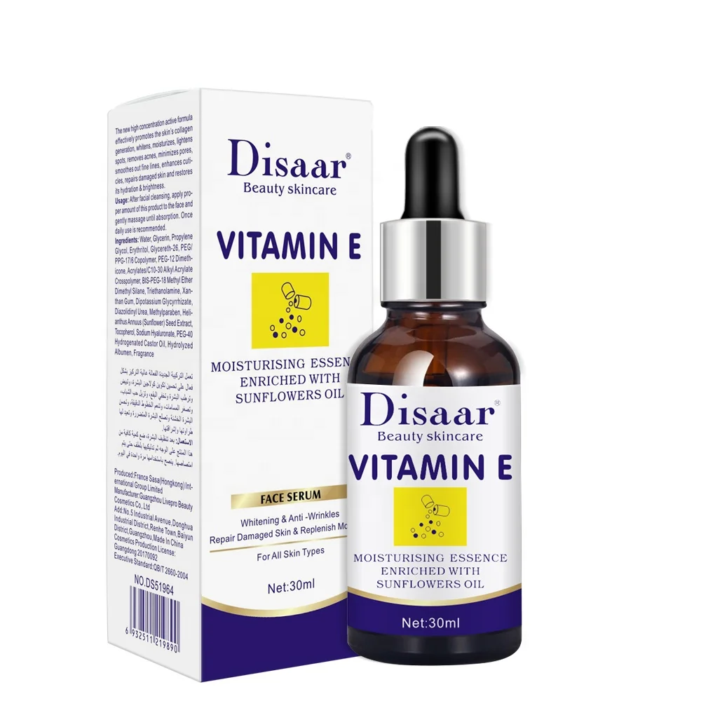 

Private Lable Anti-Wrinkle Whitening Vitamin E With Sunflower Oil Face Serum