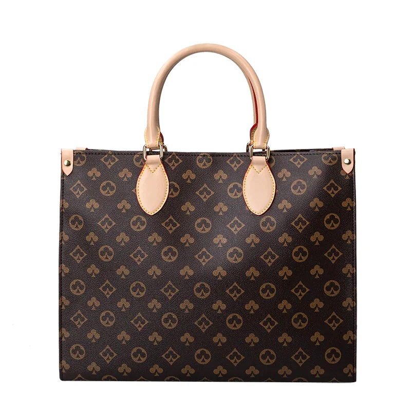 

Designer Handbag Famous brands style women Tote bags women handbags ladies onthego style Luxury replicate purses and handbags, Brown