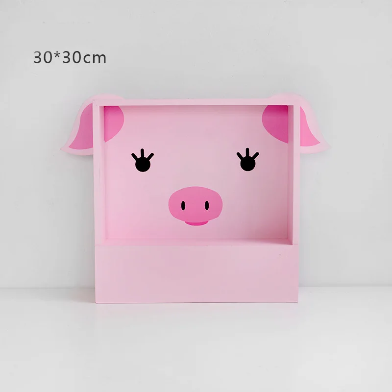

Creative Children Room Decoration Wooden Cartoon Animal Shape Storage Shelf