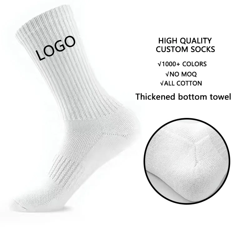 

High quality crew designer with logo grip soccer bamboo custom Calcetines, Picture