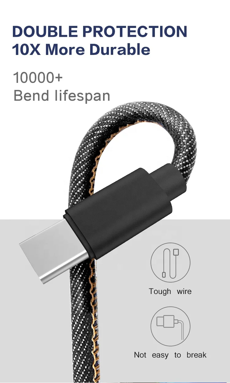 
2019 6 FT 2M Black USB Cable for Iphone Charger Cable Long 