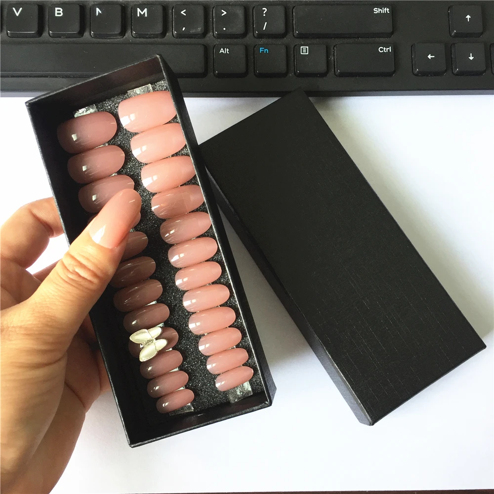 

private label press on nail boxes empty press on nail packaging 2021 new design false nails empty box