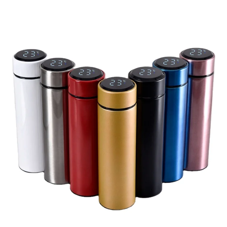 

smart bottle water LED Temperature Display Vacuum Flask Smart water bottle with temperature, Customized color acceptable