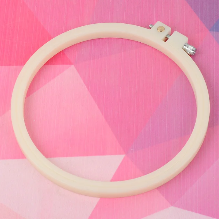 

7cm Embroidery Circle Set Hoops Cross Hoop Ring Round Adjustable ABS Hoops for Art Craft Sewing kit