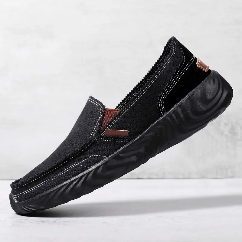 

Shoes Men Canvas Casual Slip On Vulcanized Plimsolls With Thick Bottom Big Size Blank Canvas Shoes