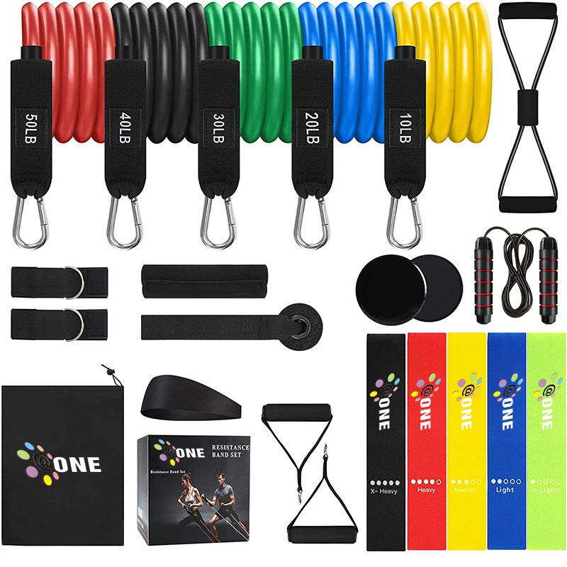 

A One Custom Purple Workout Band Setlateral Fabric Yoga Elastics Resistance Bands For Exercise Fitness Gym Sport, 5 colors