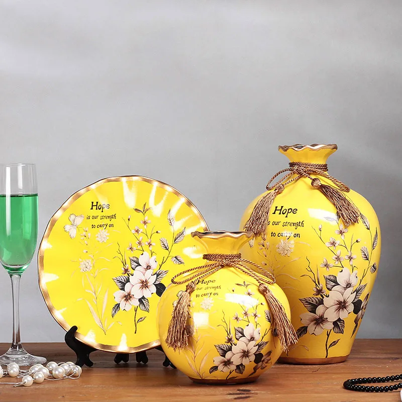 chinese indoor table antique ceramic porcelain flower vase home decor