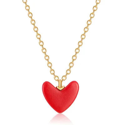 

2020 Delicate Design Sweet Styles Heart Pendant Necklace For Women 925 Sterling Silver Necklace, Gold,silver