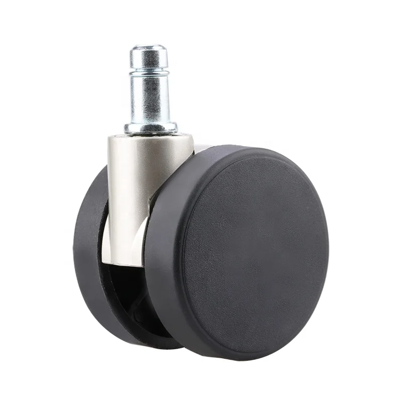 新款家具旋转耐用可伸缩60毫米香槟色盖尼龙塑料办公椅脚轮