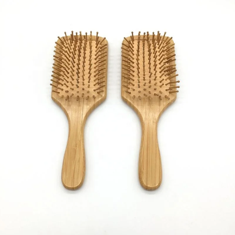 

OEM professional 100% bamboo wooden hair brush comb, Natural