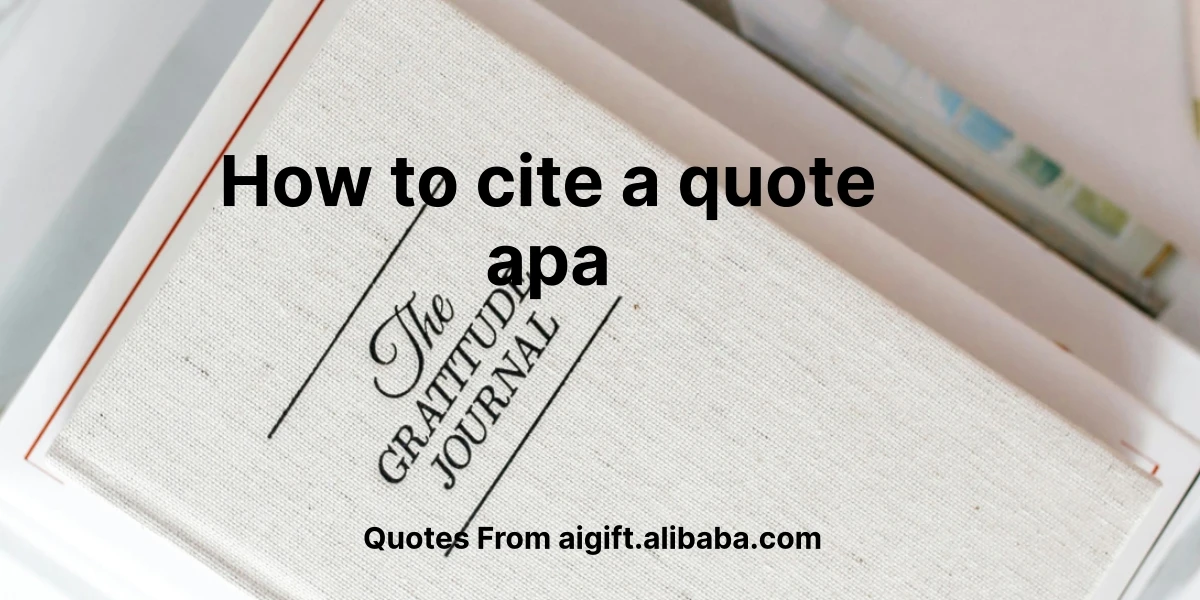 how to cite a quote apa