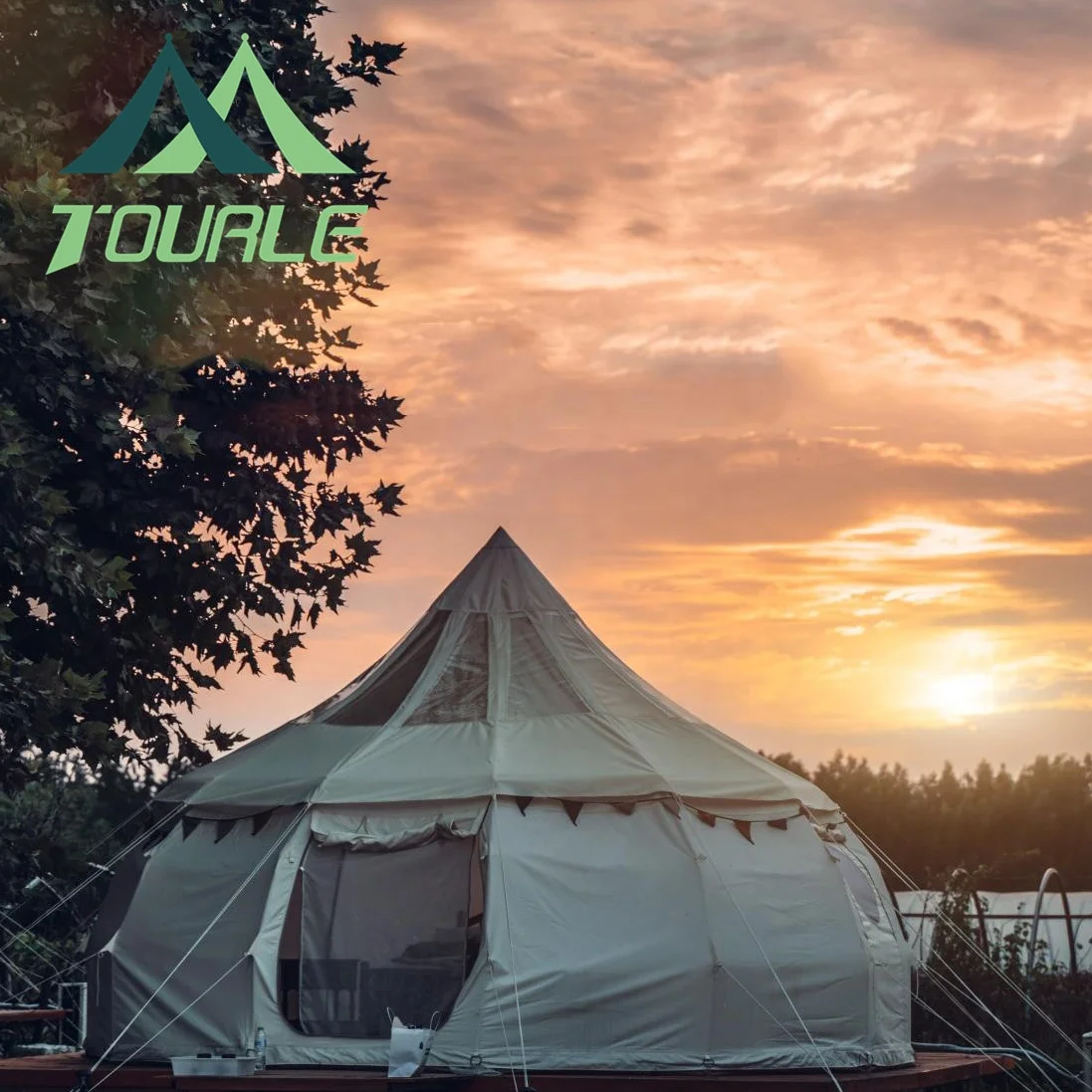 

Tourle water drop shape tent for glamping family hotel house outdoor tents luxury glamping safari yurt bell tent