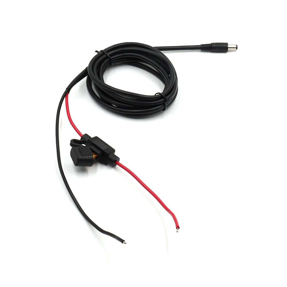 dc5.5*2.1mm male to open with 3A 5A 10A fuse electric cable - ANKUX.COM