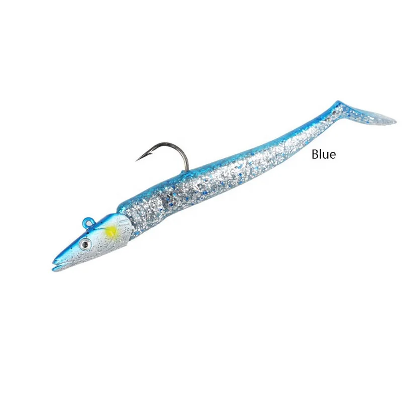 

Wholesale jig lead head hook soft bait 11cm 19g fishing lure package lead fish soft bait fish lure, 5 colors