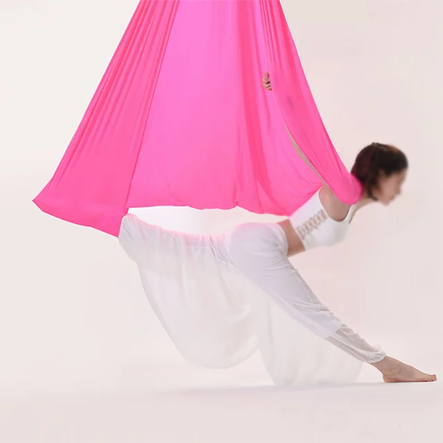 

High Quality Wholesale Custom Cheap yoga hammock with handles flying aerial swing, Various colours are available