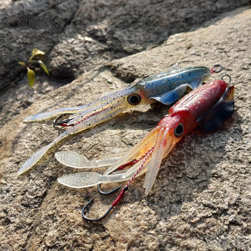 

8805 New Sea Fishing Lure Sinking Soft Octopus Lure 150mm Squid Bait Different Lips Wobblers Soft Bait Fishing Tackle, 4/5 colors