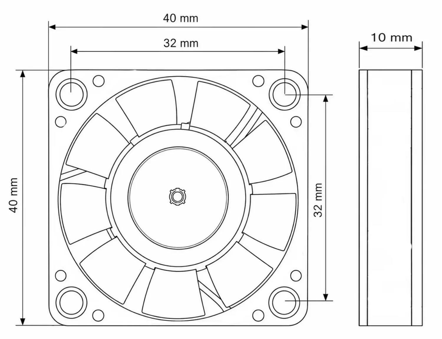 Fan, DC5V, 0.21A, 4010, NMB - detail 8