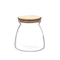 

mouth blown high boroilicate big snack storage corked biscuit glass jar