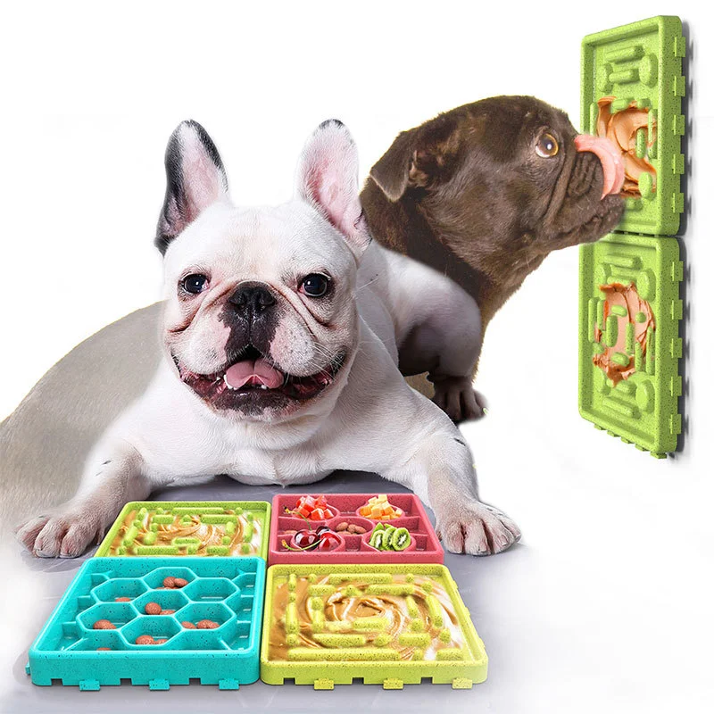 

Eco Friendly Slow Feeder Dog Bowl Prevent Bloat Pet Feeder Silicone Lick Mat Dog Food Bowl Cat Dog Bowl, Colorful