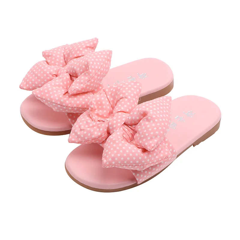 

Hao Baby Girls Bow Ballet Style Non-slip Slippers Toddler Leather Sole Slipper