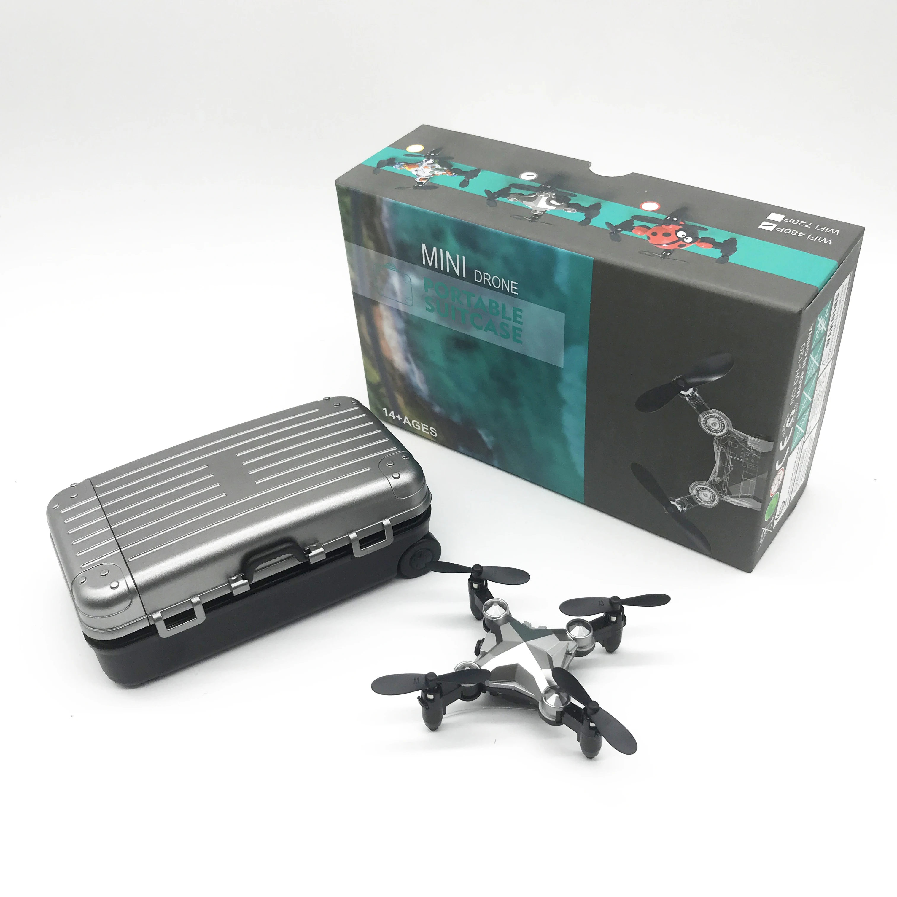 

2021 Drop Shipping Free Shipping Luggage Small Foldable Mini Drone with Camera HD for Kids Flying toys