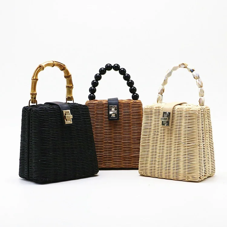 

Straw Woven Bag Handbag high Quality Best Seller Beach Bag Rattan Handbags For Women Tote Bag