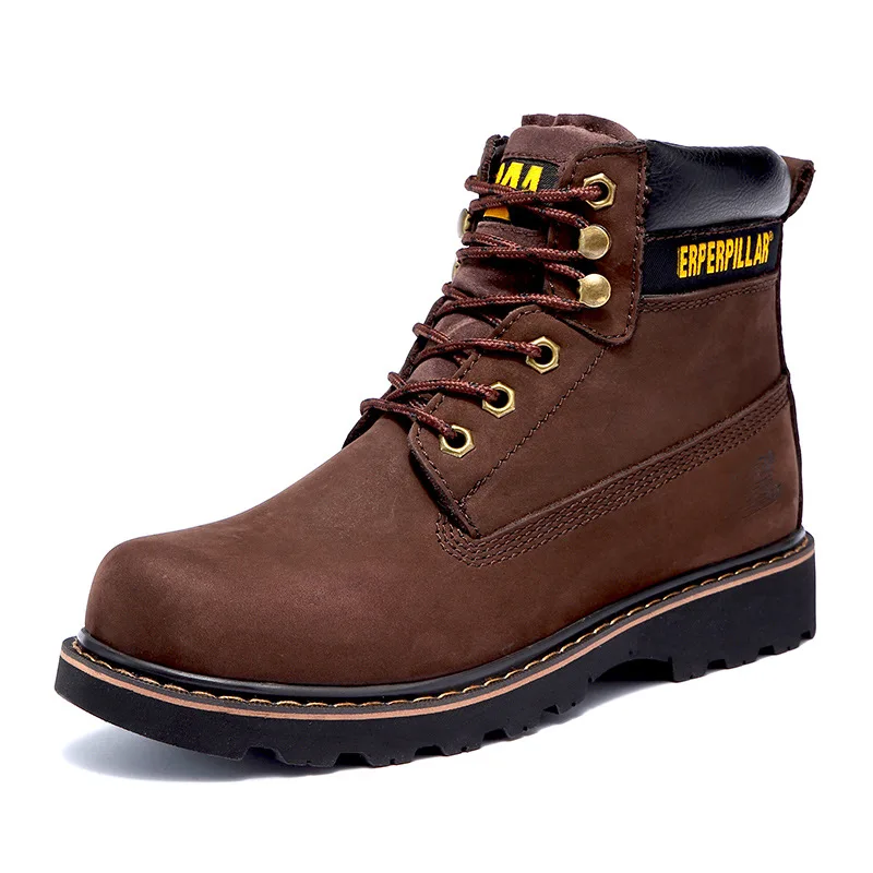 

2021 leather Martin boots men's mid-top big-toed shoes high-top British couple safety shoes caterpillar original leather boots
