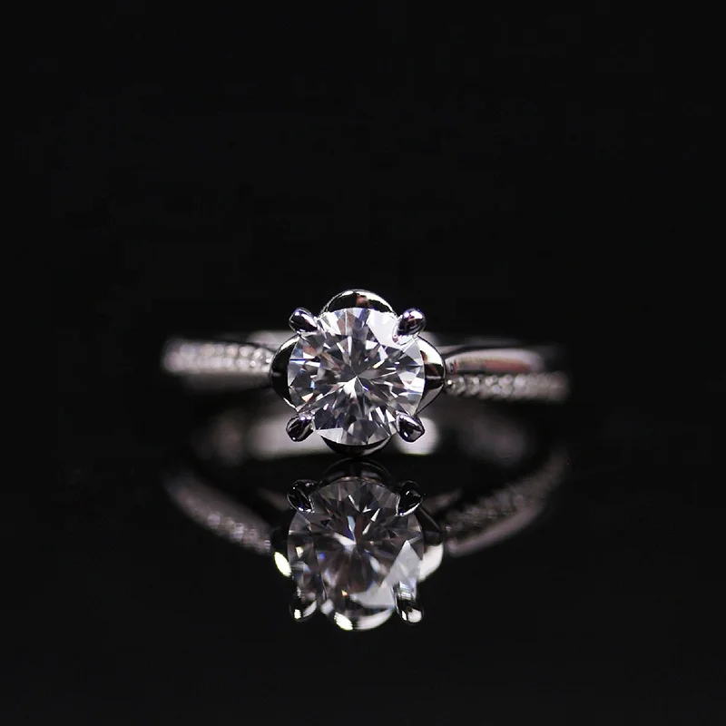 

Ideal Cut Luxury 1 Carat GRA Moissanite Lab Grown Diamond 925 Sterling Silver Women Solitaire Ring Destiny Jewellery