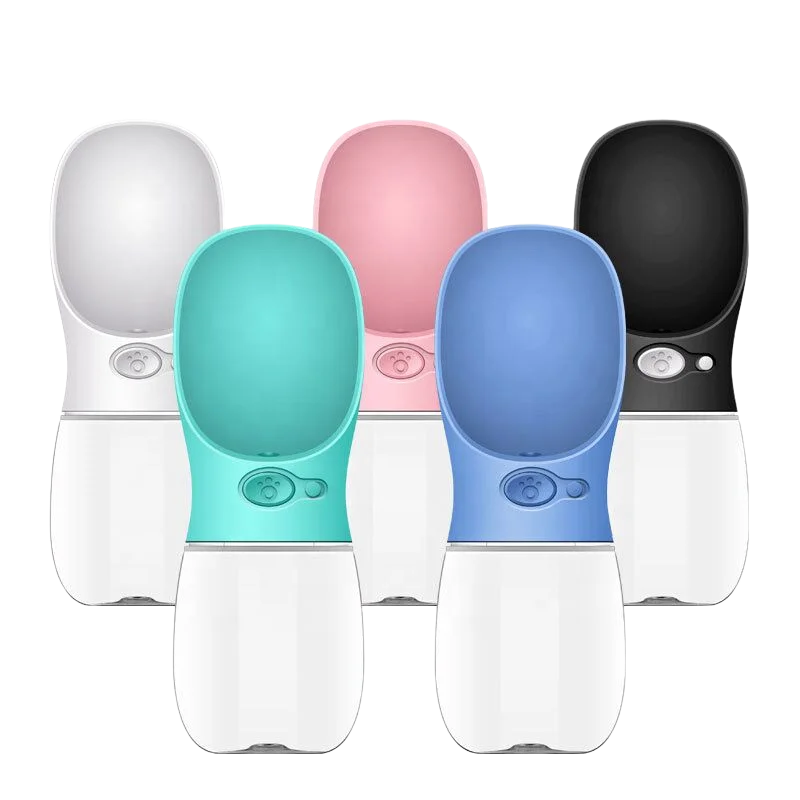 

Wholesale PB Plastic Travel Drink Feeder Portable Dog Water Bottle Custom Color Box