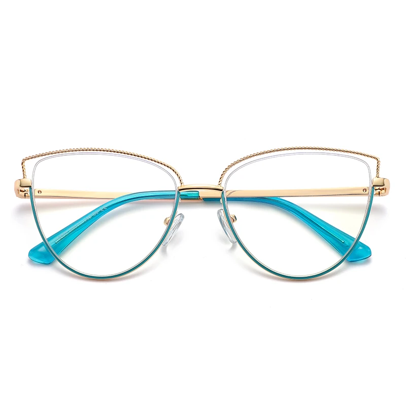 

95875 Unique Cat Eye Glasses Frame Anti Blue Light Glasses Woman Eyeglasses Frame