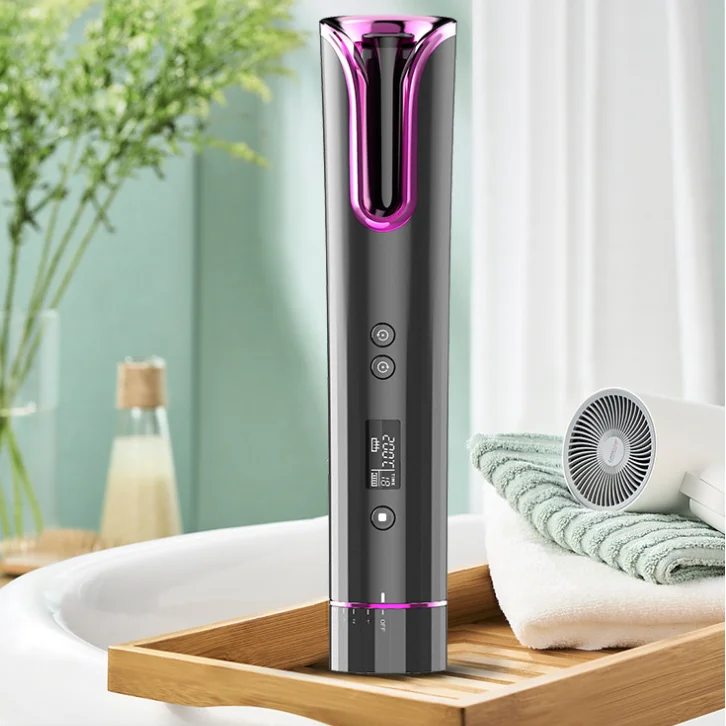 

Hair Curler High Quality Hair Straightener Curler LED Beauty Professional Rotating Curling Iron Wireless Automatic Hair Curler