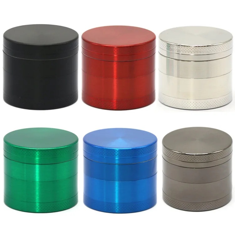 

new arrival 4 Layer 63mm Alloy Metal Grinder transparent cross shape chamfer drum shape Grinders, Picture