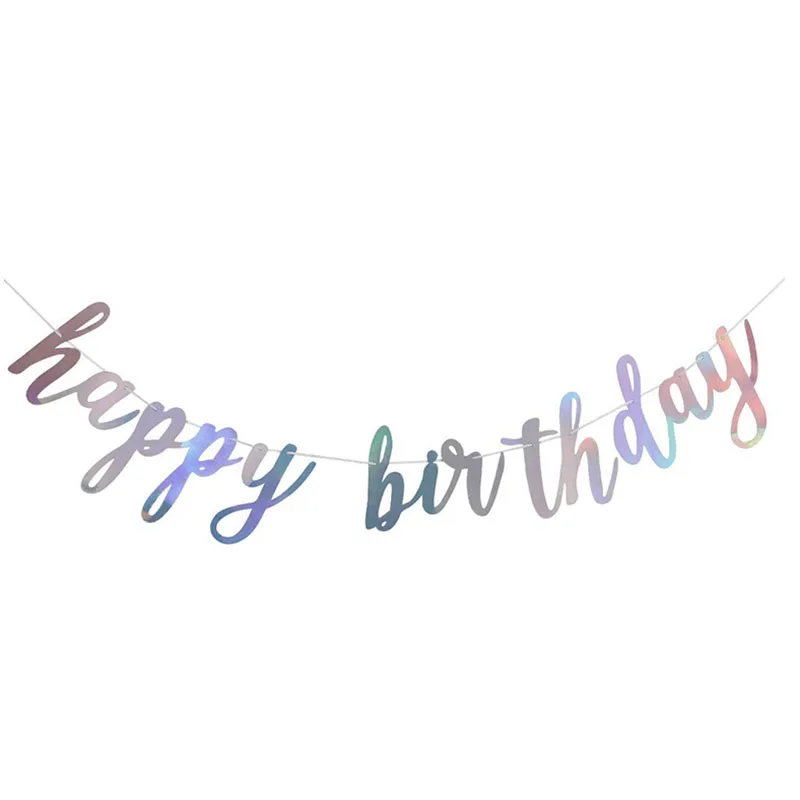 
Shiny Happy Birthday Banner Sign Garland,Birthday Party 1st Birthday Party Decoration Supplies 