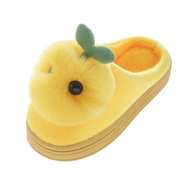 

Hot Selling comfortable Winter Warm Slides cute kids fashion fur home slippers for woman