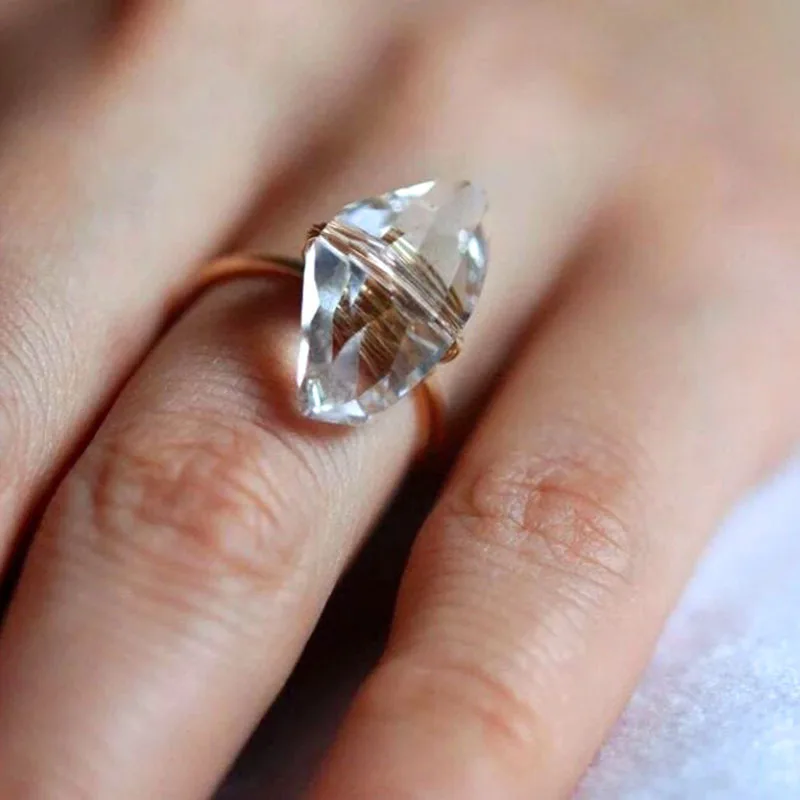 

2021 summer new jewelry rings women Irregular natural stones rings