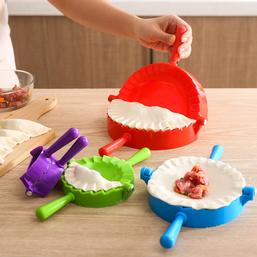 

3 Packs Dumplings Making Mould Set Plastic Dumpling Dough Press Red Dumpling Mold, Custom color