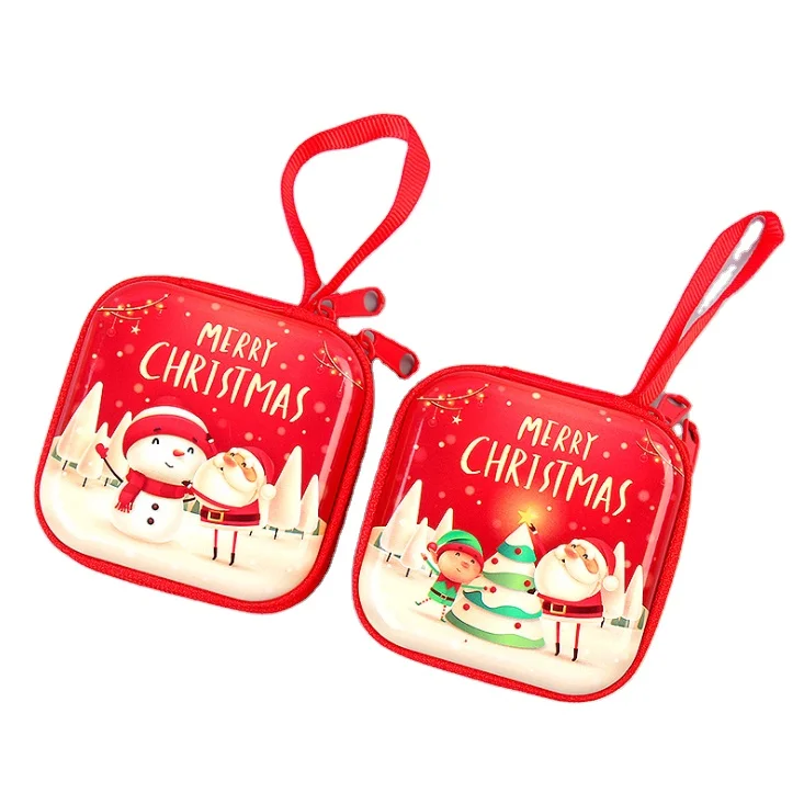 

Christmas stock child round coin purse, Red