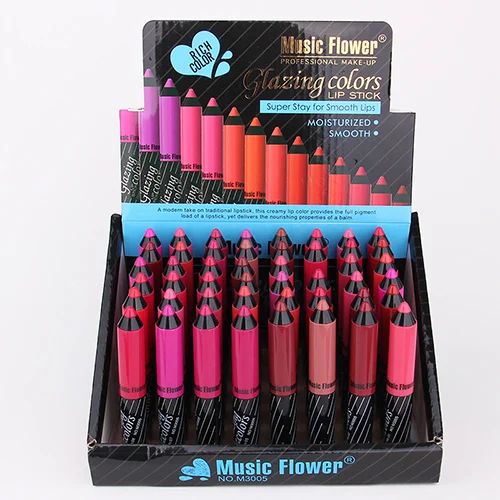 

Hot Sale Makeup Waterproof Moisturizing LipStick Box Matte Vegan Cruelty-free Wholesale Music Flower Lipstick Private Label